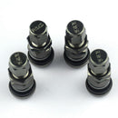 Auto Car Wheel Tire Valve Stem W/ Dust Cap Aluminum Alloy Gray 4Pieces