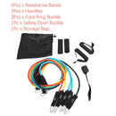11pcs Non Slip Home Gym Resistance Band Set With Carry Bag Fitness Equipment