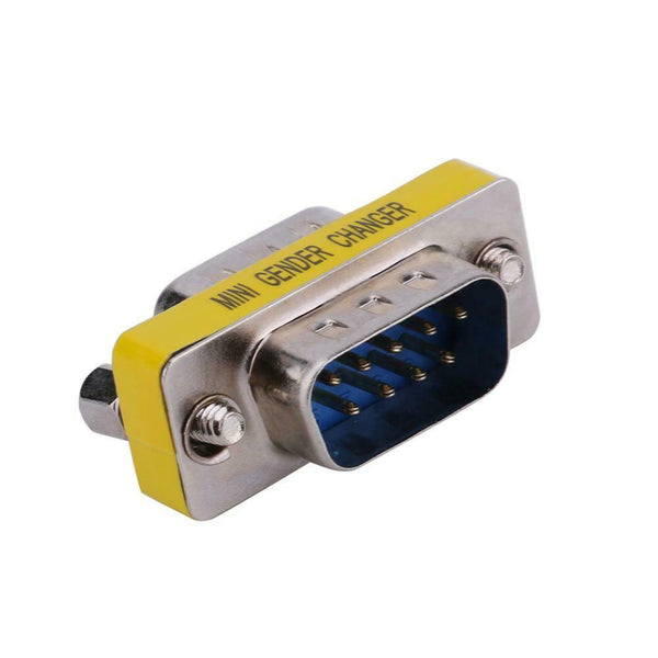 2pcs DB9 Male to Male Adapter Gender Changer Serial RS232 Coupler Straight