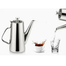 2L Stainless Steel Tea pot Coffee Kitchen Flip Lid Handle Teapot Jug