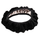 Fluffy fur plain steering wheel car cover car truck suv elegent washable -  A8U6