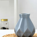 Gray European Profile Matte Diamond Porcelain Vase Modern Fashion Ceramic V D9Y6