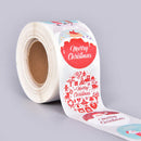 500PCS Merry Christmas Stickers Round Custom stickers for Christmas Party DSEAU