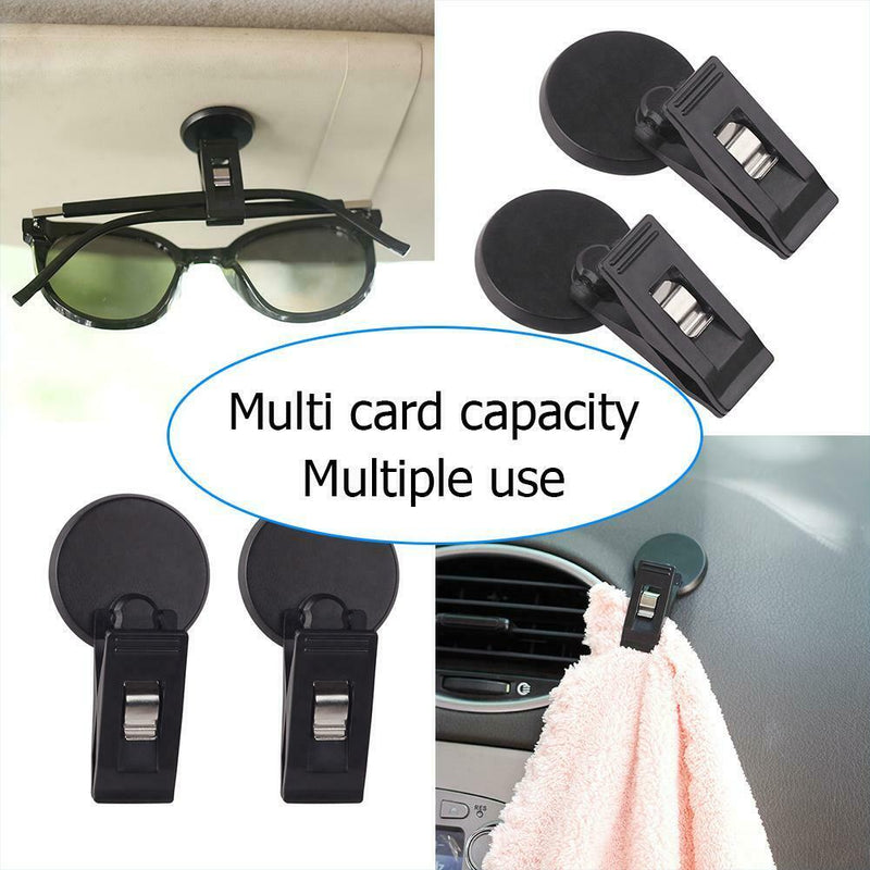 2x Car Suction Cap Clips Removable Holder for SunshadeÃ‚Â Curtain Card Ticket
