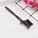 Women double%sides brow comb eyebrow brush wood holder make%up tool black ME