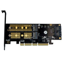 3 in 1 Msata PCIE M.2 NGFF NVME SATA SSD to PCI Express 4X SATA3 Apapter Card