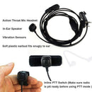 Throat Mic Earpiece Headset Finger PTT For Baofeng UV5R 888s Radio Walkie-TalkME