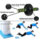 Dual ABS Abdominal Wheel AB Roller Exercise Fitness Equipment Workout GYM