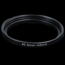 Camera 40.5mm to 43mm Metal Step Up Ring Adapter