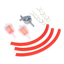6mm Gas Fuel Filter Petrol Fuel Line Hose Pipe + Tank Tap Switch Red