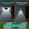 2pcs 100LED Four-sided Solar Motion Sensor Wall Light Waterproof Yard Lamp