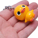 Yellow duck pattern key chain mobile phone backpack hanging ornament