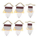 Pieces of 6 Kids Pool Cotton PU Leather Table Net Drop Pockets Brass Irons