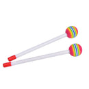 1pair Hand Percussion Hand Drum Mallets Lollipop Head Drum Knock Hammers Stic3C