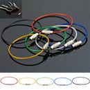 5X Stainless Steel Wire Keychain Cable Key Ring Chains Outdoor Hiking Elegant Z