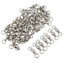 50Pcs Ball Bearing Swivels Fishing Snaps Hook Solid Ring Swivels 7