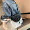 Women'S Semi-Circle Crossbody Bag Solid Color Pu Leather Handbag Ladies Mes I7U7