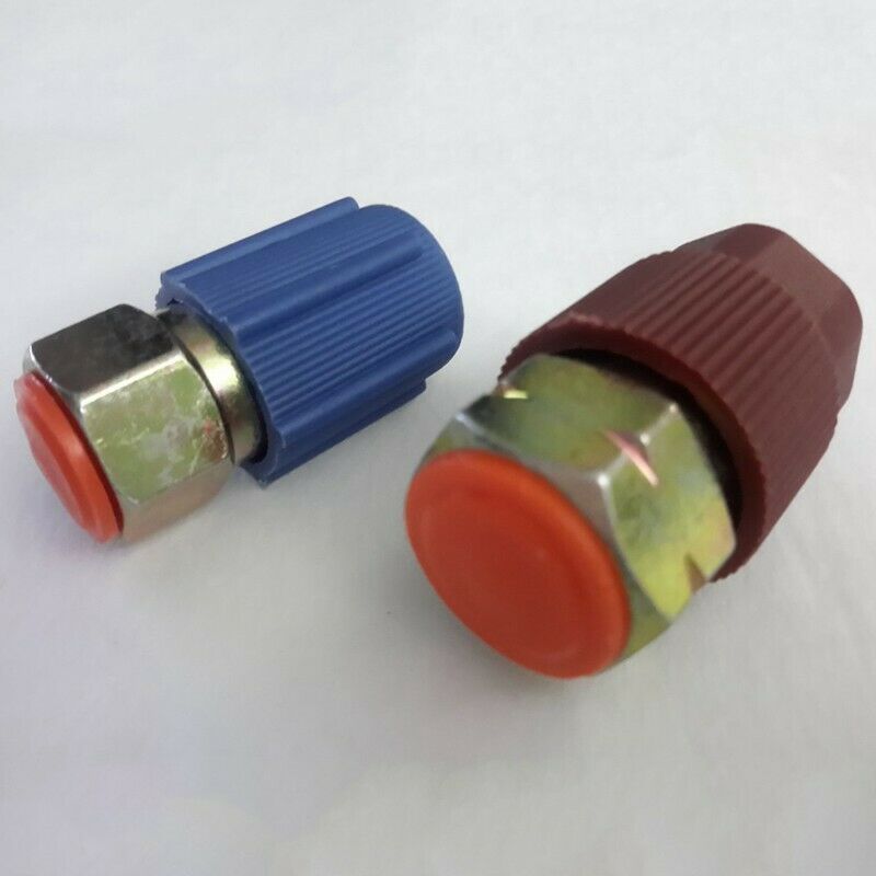 Retrofit 7/16 to 3/8 Conversion Adapter R12 to R134a High/Low AC Fitting