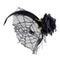 Flower Headband With Veil Floral Spider Headpiece Hair Garland Fancy Dress
