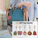 5pcs DIY Full Drill Special Shaped Diamond Painting Christmas Keyring Decor