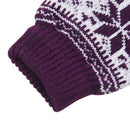 Warm Winter Touchscreen Gloves Ladies Knit Wool Gloves Purple