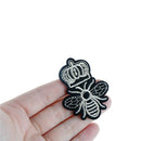 silvery crown bee patches embroidery applique clothes craft sew â„–#