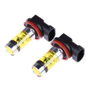 2 X High Power Led Lights 100W H8 H11 Yellow Fog Light 2828 20LED Headlight Lamp