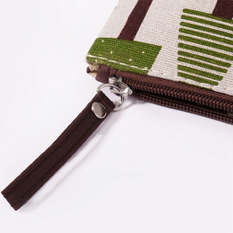 5X(Women Plaid Travel Cosmetic Bag Makeup Bags Handbag Female Zipper Purse Q3P9)