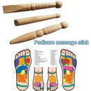 3Pcs Foot Massage Stick/ Reflexology Health Wooden New With Tool Chart Mass F5I9