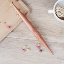 1Pcs non stick long wooden handle rolling pin dumplings fondant cake baking 3CXP