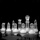 Glass Chessboard Glass Chess Set Hand Crafted for Chess Lovers Toys 20x20cm