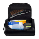 Men Waterproof PU Leather Pouch Wash Storage Makeup Bag Travel With Carry Handle