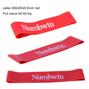 Latex Resistance Band Set for Yoga Workout Black Red Pink Yellow 500mm