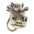 Brass Zodiac Rat Statue Key Chain Rings Pendants Metal Copper Car KeychainTEUSsp
