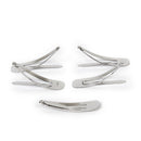 50pcs Sier Tone Snap Kids Baby Girl Hair Clips Holder DIY Craft Bow 40mm