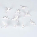 10 Pieces Crane Animal Molelo Crane With Red Crown For Home Decoration Dollhosue