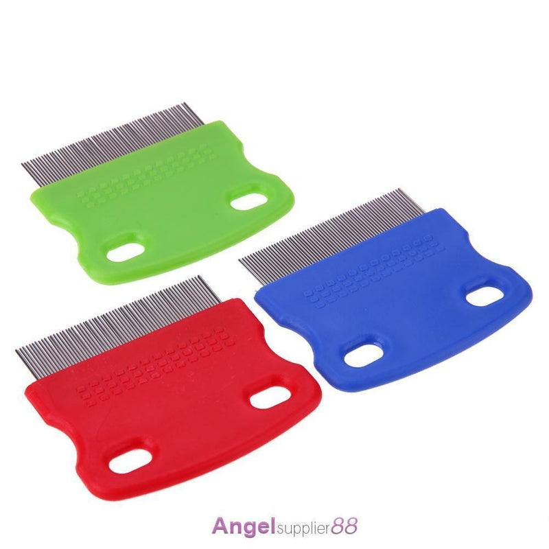 3pcs Pet Hair Flea Removal Comb Stainless Steel Teeth Hair Brush Grooming