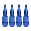 4pcs Aluminum Spike Shaped Car Bike Tire Valve Stem Dustproof Caps Covers Alloy