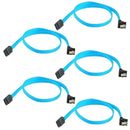 5x 18" SATA 3.0 Cable SATA3 III 6GB/s Right Angle 90 Degree for HDD Hard Driv BX