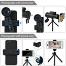 12X50 High Power Monocular Telescope For Smartphone With Tripod & Phone Shu