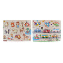 2 Set Wooden Peg Puzzle Traffic & Farm Animal Jigsaw Preschool Learning Toys