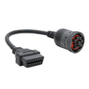Truck Cable OBD1 to OBD2 Adapter Cable for J1939 9Pin Female to OBD2 16Pin  D6W5