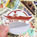 50x Retro Stamp Stickers Skateboard Laptop Luggage Guitar Motorcycle DecalsJR