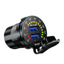 Car Motorcycle Dual USB Charger 4.8A Power Socket with Switch + Terminals A