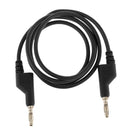 1m Copper Stackable Dual Ended Banana Plug Test Leads Cable Cord Black
