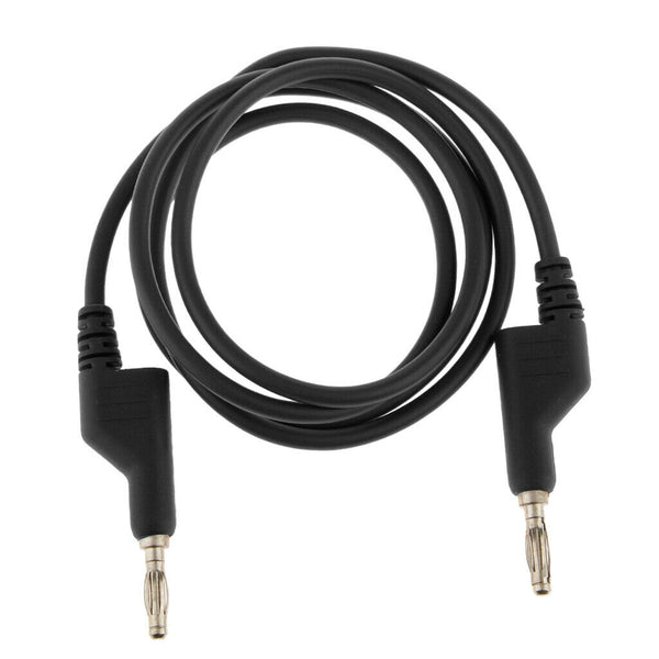 1m Copper Stackable Dual Ended Banana Plug Test Leads Cable Cord Black