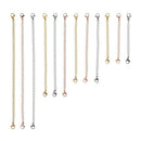 12 Pcs Stainless Steel Necklace Extender Bracelet Extender Extender Chain SeN2A7