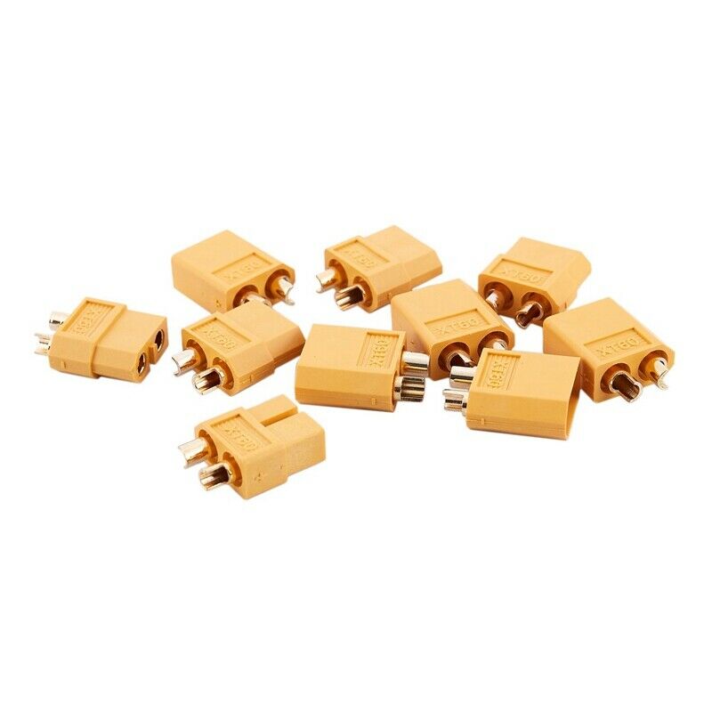 5 x Pairs RC XT60 Male & Female PAIR Battery Connector + Heat Shrink Q7C6