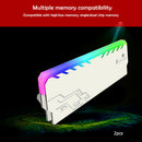 2pcs RGB RAM Heatsink Desktop PC DDR DDR3 DDR4 Memory Heat Spreader (White)