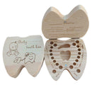 Baby Milk Teeth Tooth Lanugo Wooden Storage Fairy Box Gift Organizer Girl B G7K9